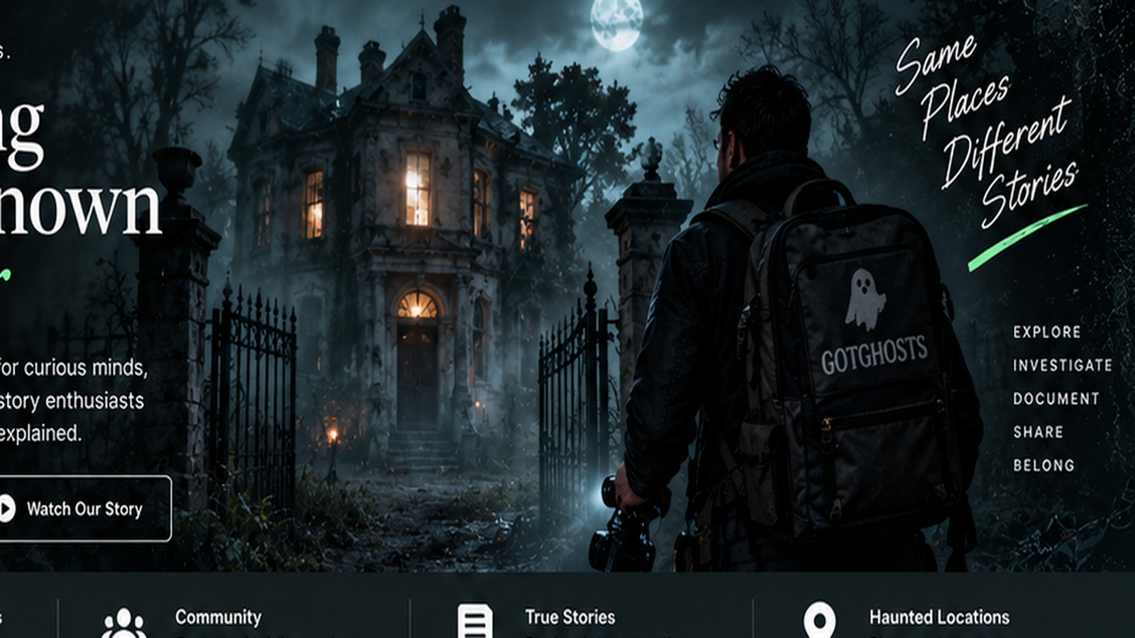 Moonlit haunted mansion