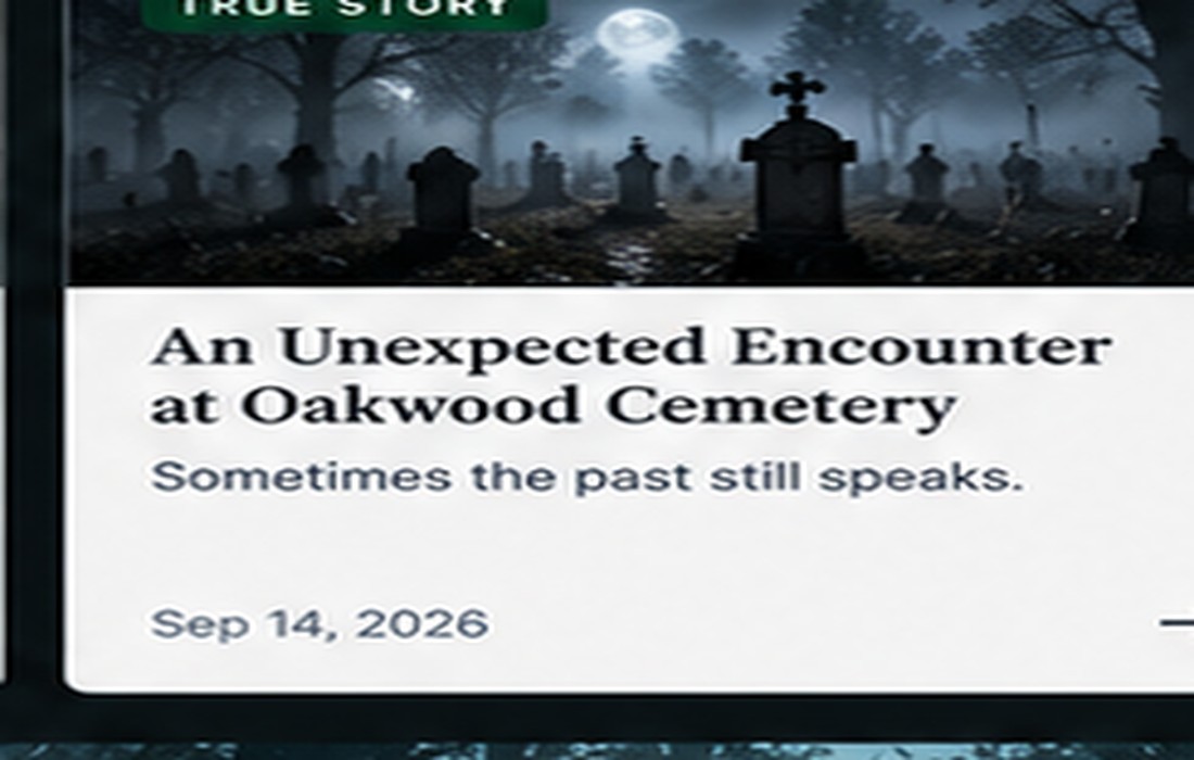 Moonlit cemetery